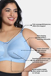 Zivame True Curv Shimmering Secrets Single Layered Non Wired Full Coverage Super Support Bra - Endless Sky — thumbnail 5